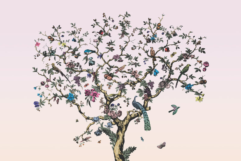 Arbor Vitae Mural Walnut Wallpaper