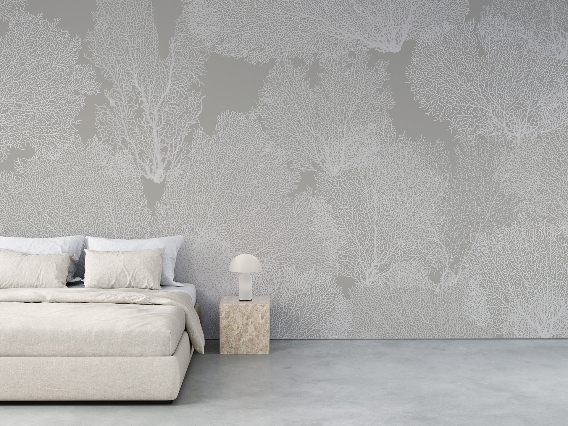 Calico Wallpaper: Coralline in Brine (installed)