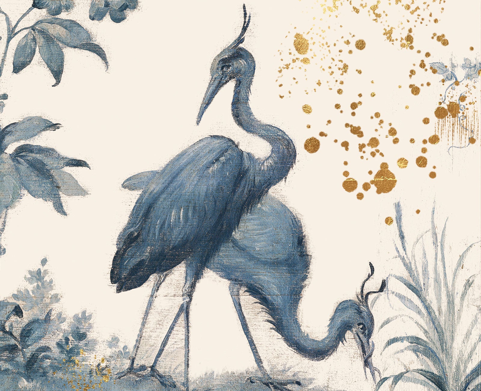 Le Grand Siecle: Sunday In The Countryside Gold Leaf Wallpaper