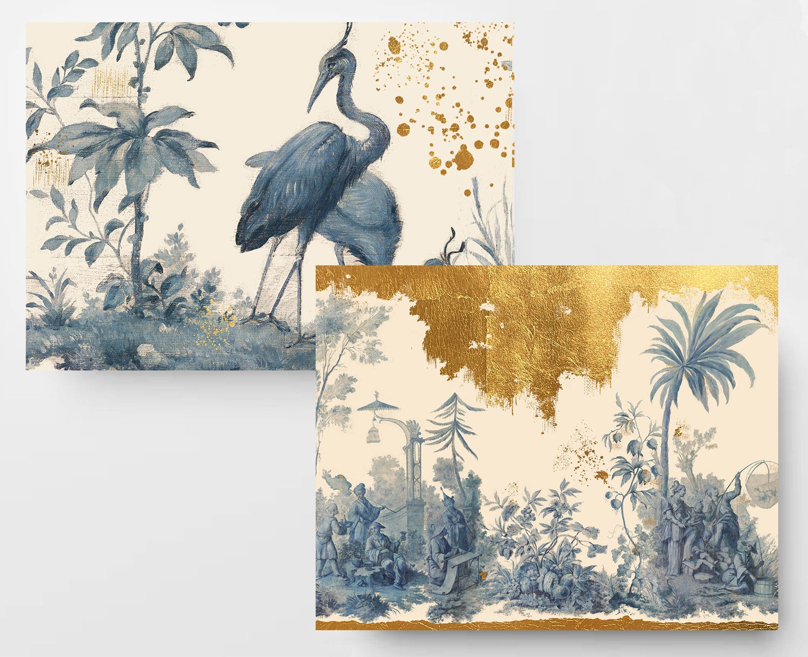 Le Grand Siecle: Sunday In The Countryside Gold Leaf Wallpaper