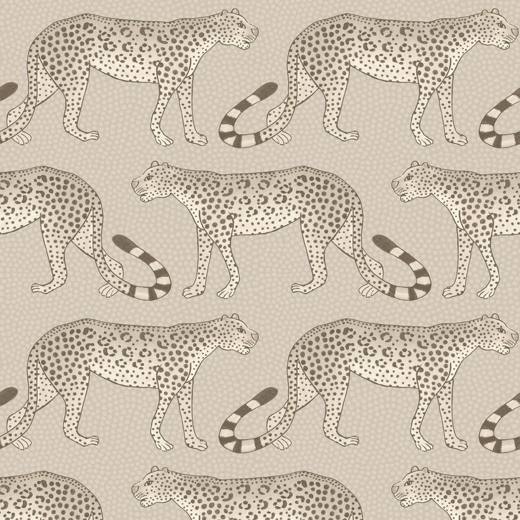 Leopard Walk – Walnut Wallpaper