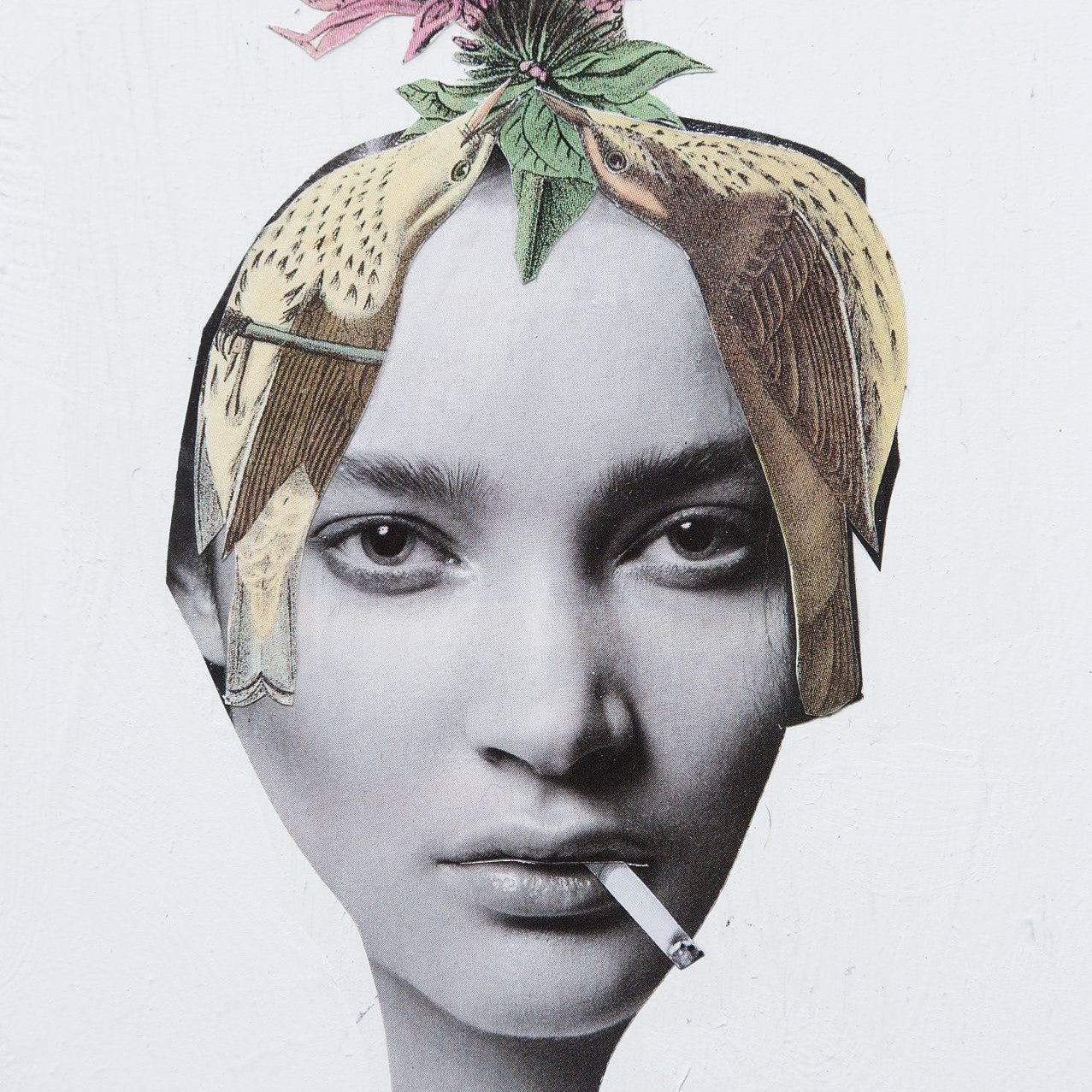 Judith Supine, Street artist, and his wallpaper "Eye of the Beholder"