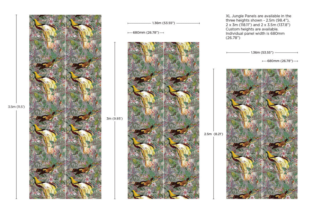 XL Jungle Modular Wallpaper Panels: Papua Paradise