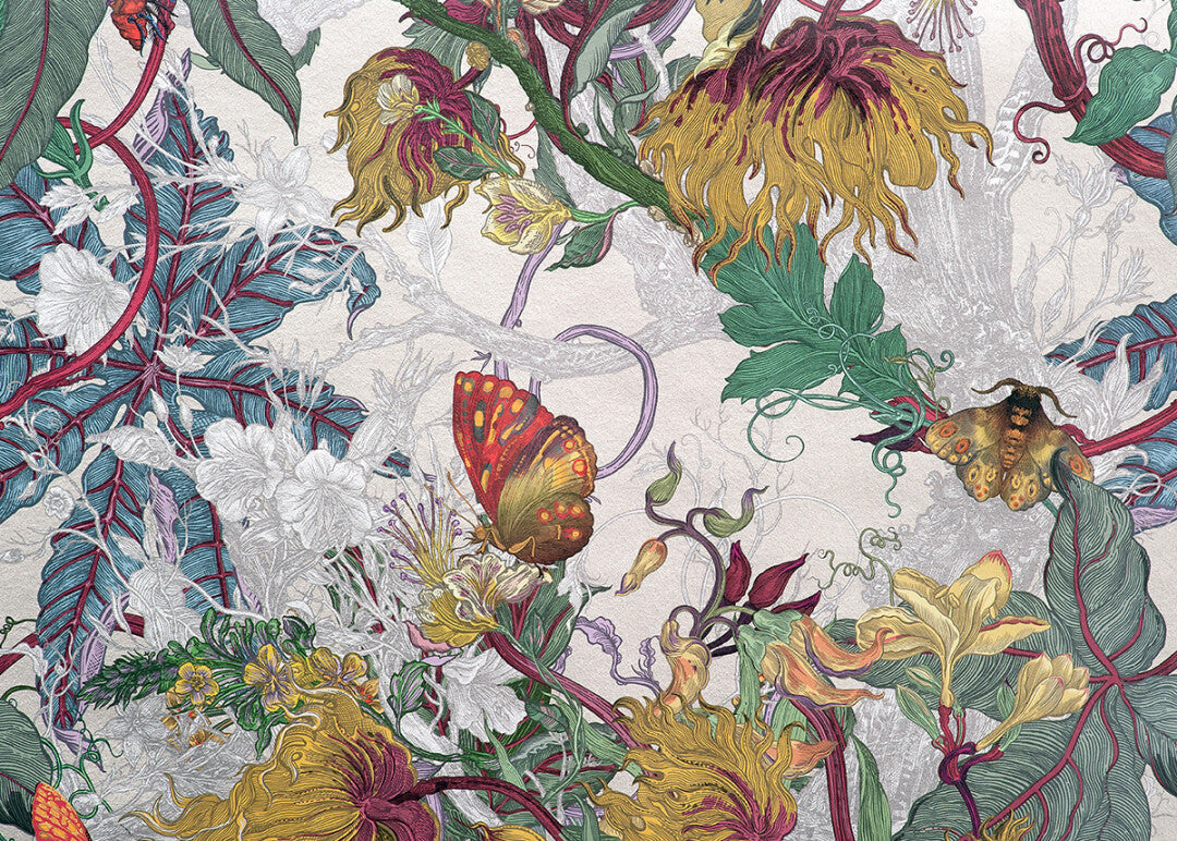 XL Jungle Modular Wallpaper Panels: Gossypium