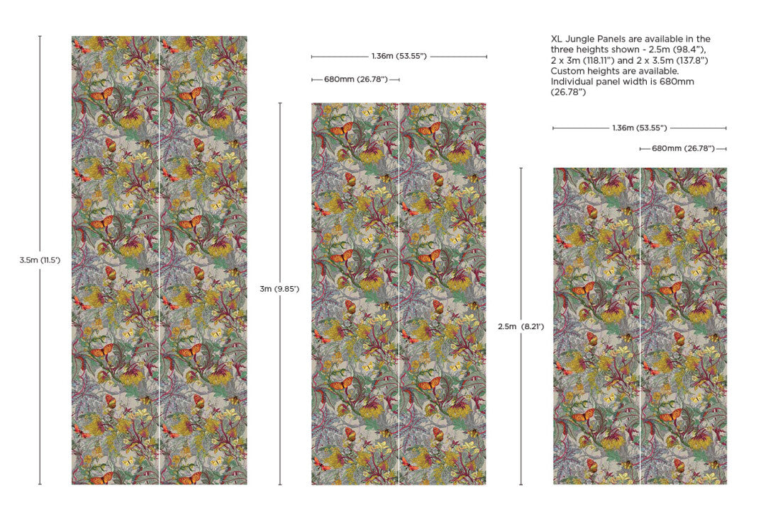 XL Jungle Modular Wallpaper Panels: Gossypium