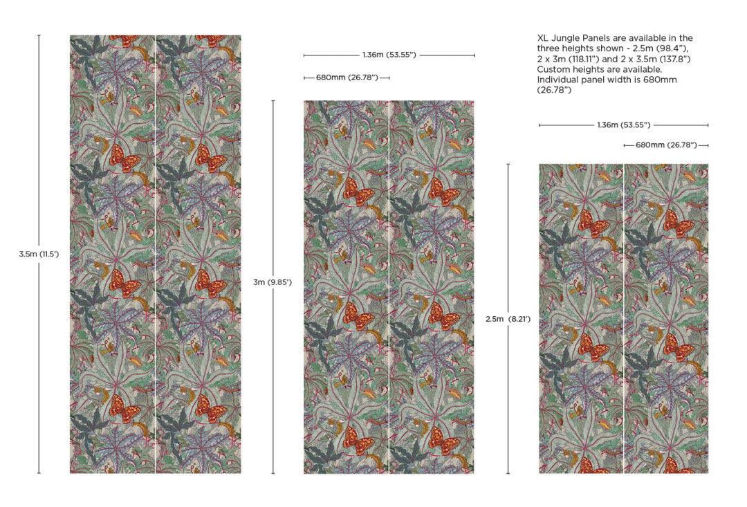 XL Jungle Modular Wallpaper Panels: Grandifolius