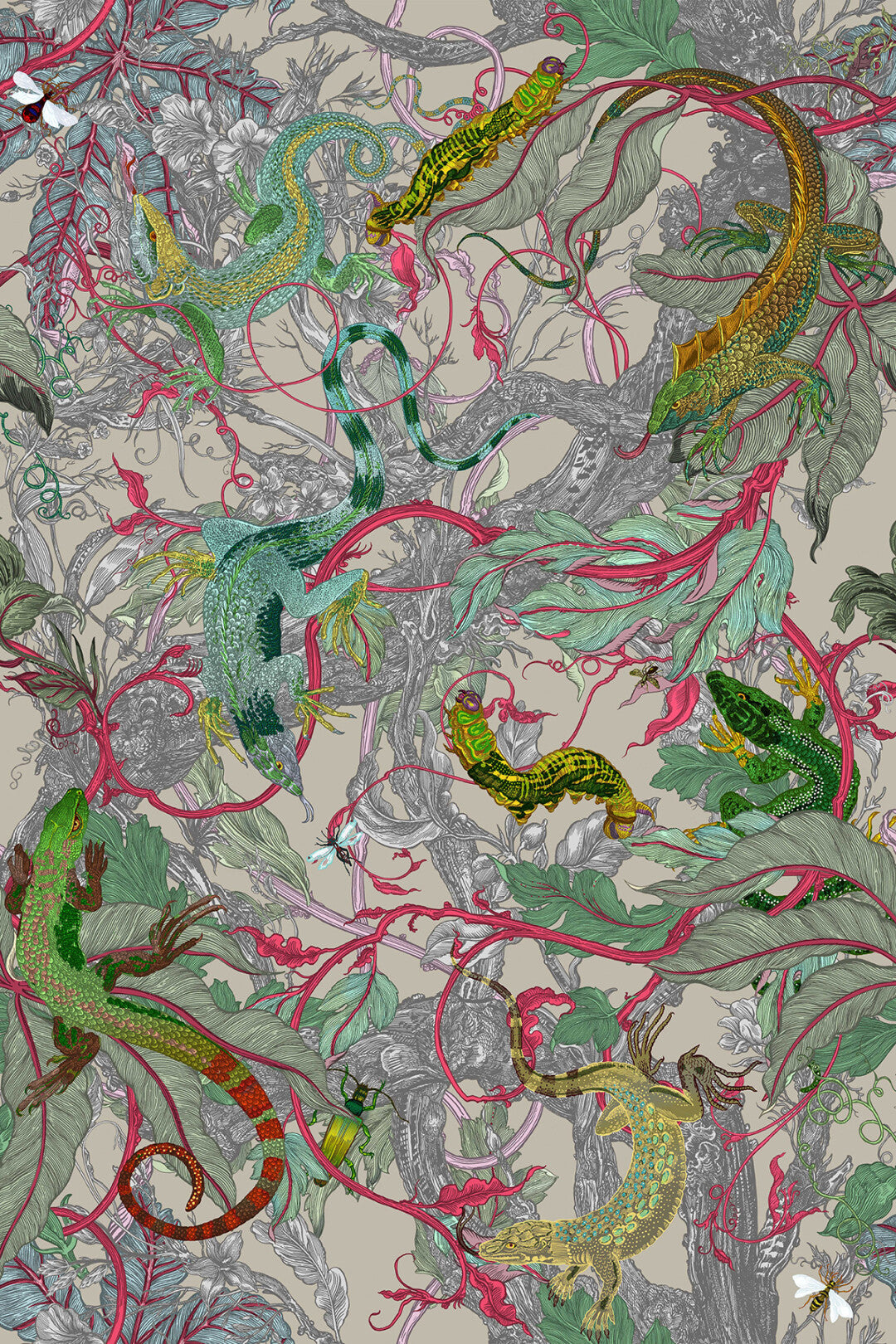 XL Jungle Modular Wallpaper Panels: Lacerta