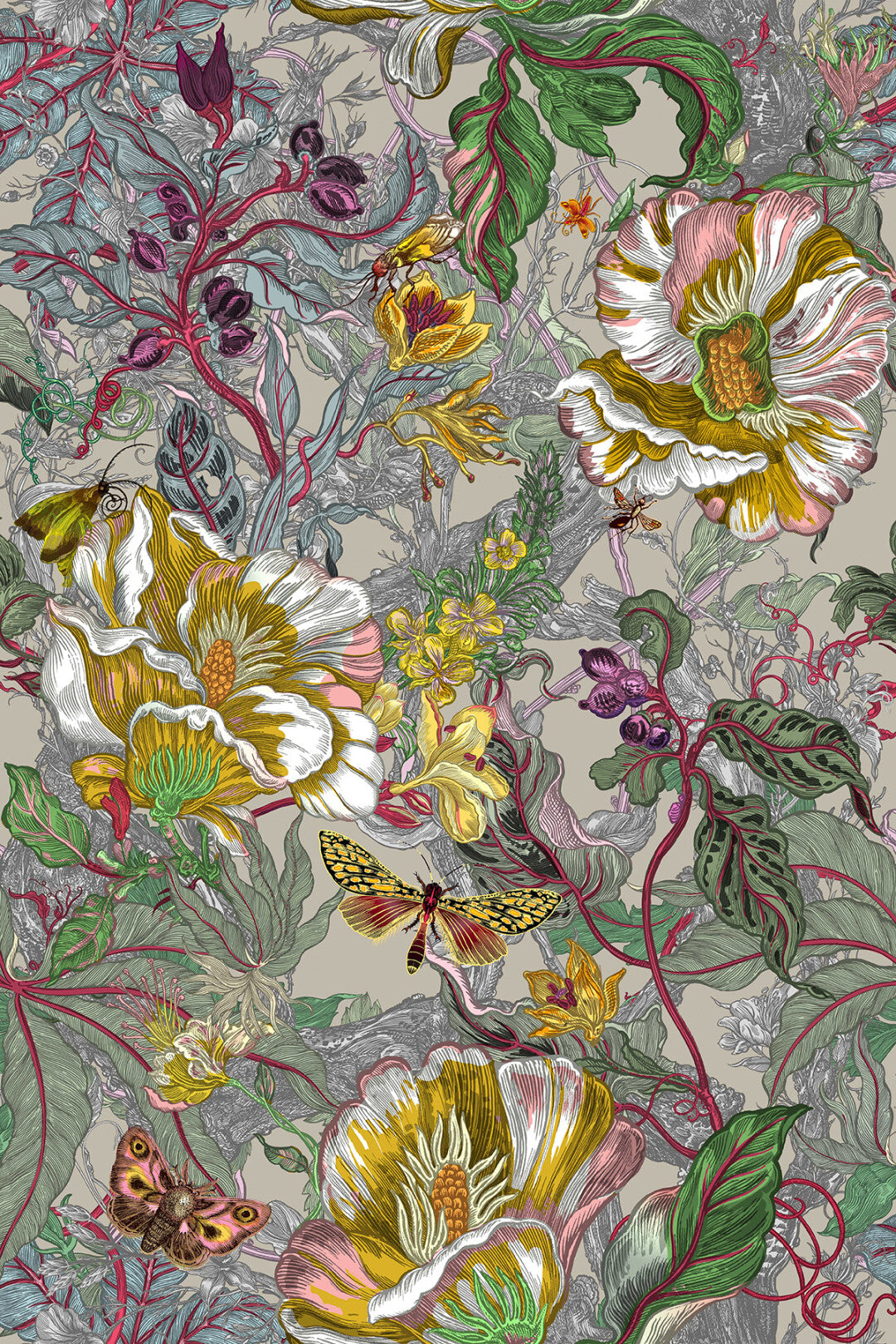XL Jungle Modular Wallpaper Panels: Papaver
