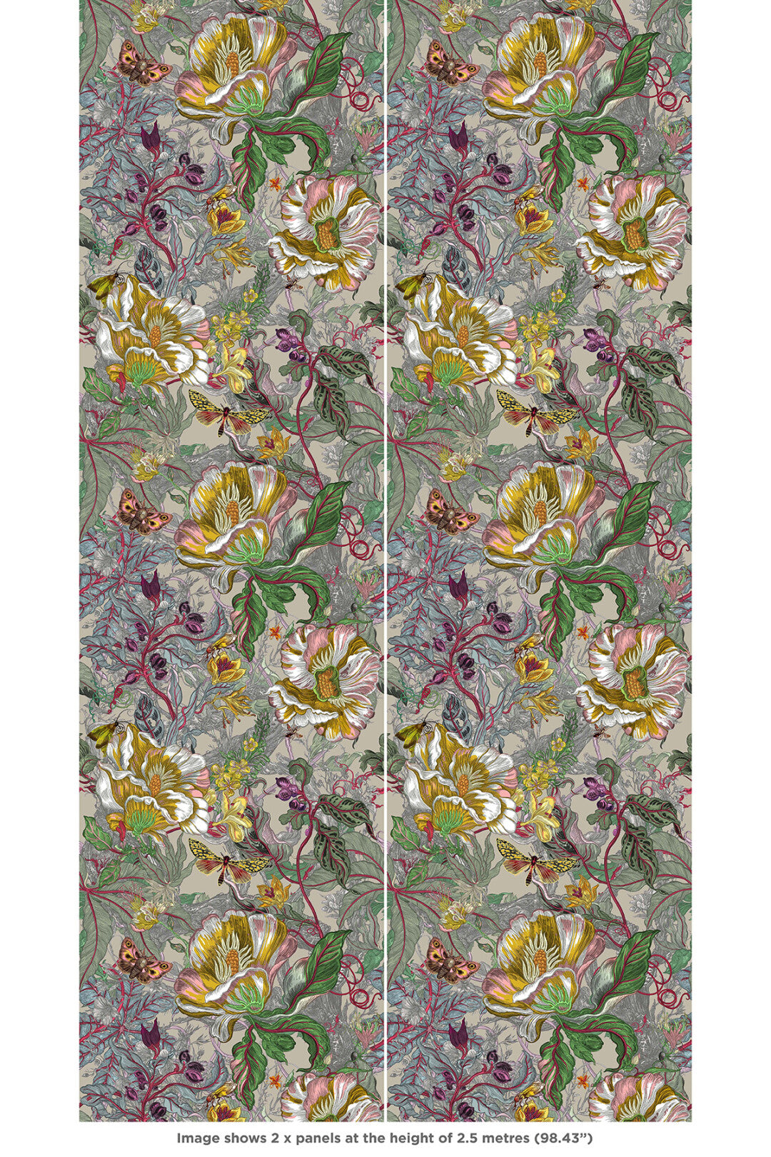 XL Jungle Modular Wallpaper Panels: Papaver
