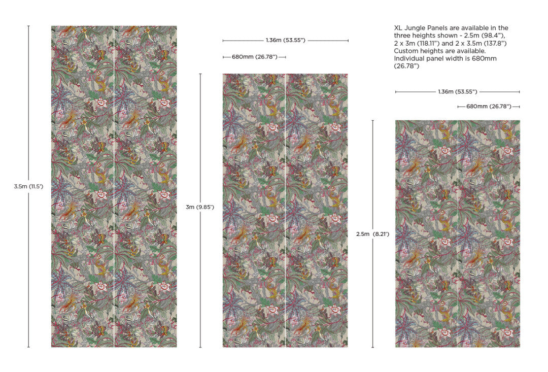 XL Jungle Modular Wallpaper Panels: Baccalis