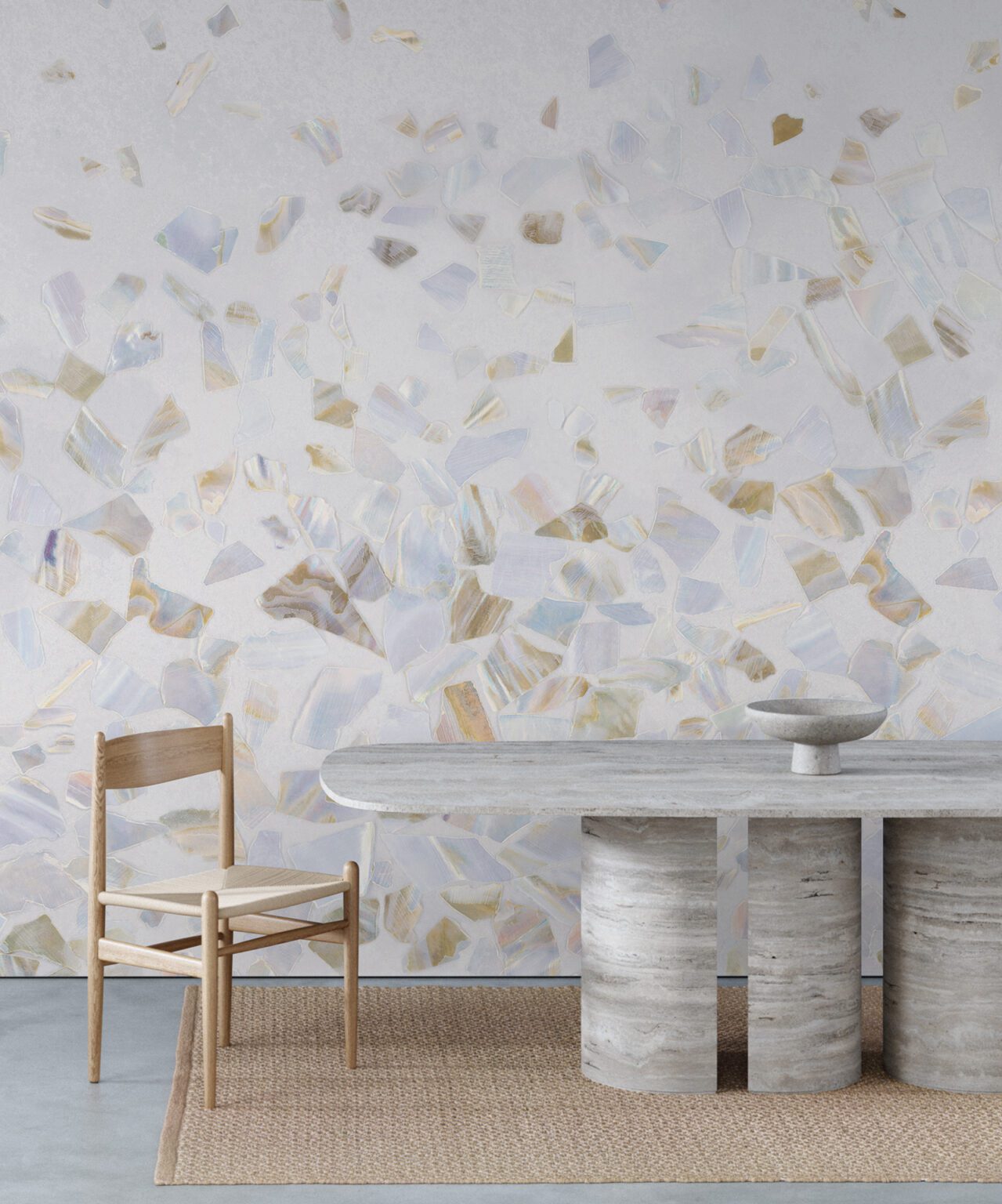 Calico Wallpaper: Abalone in Bay (installed)