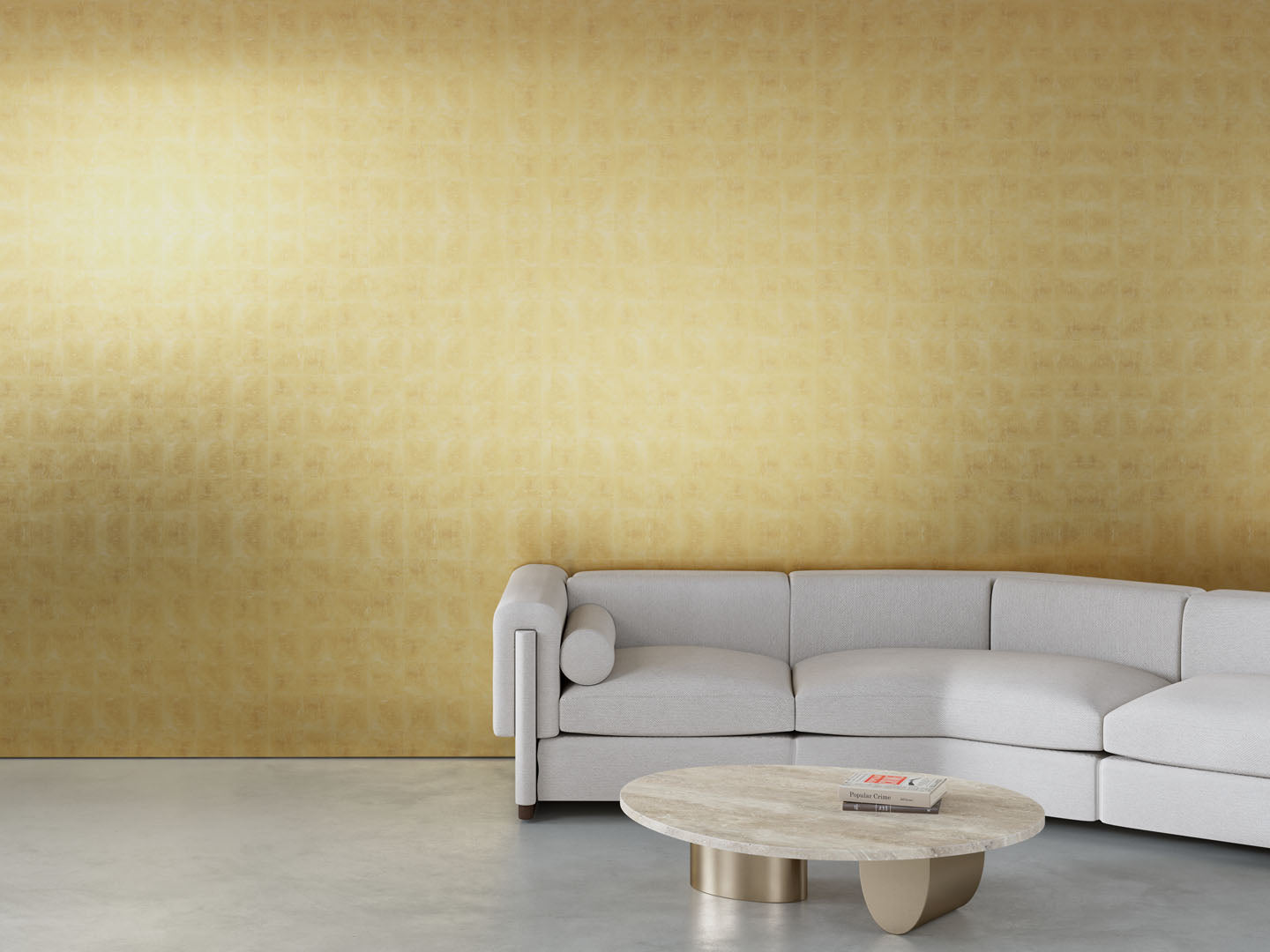 Calico Wallpaper:  Adorn in Aureate Installed