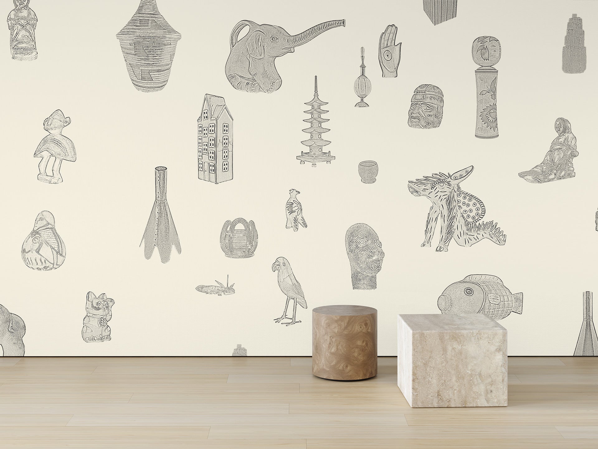 Calico Wallpaper: Particulaire in Nomadic installed