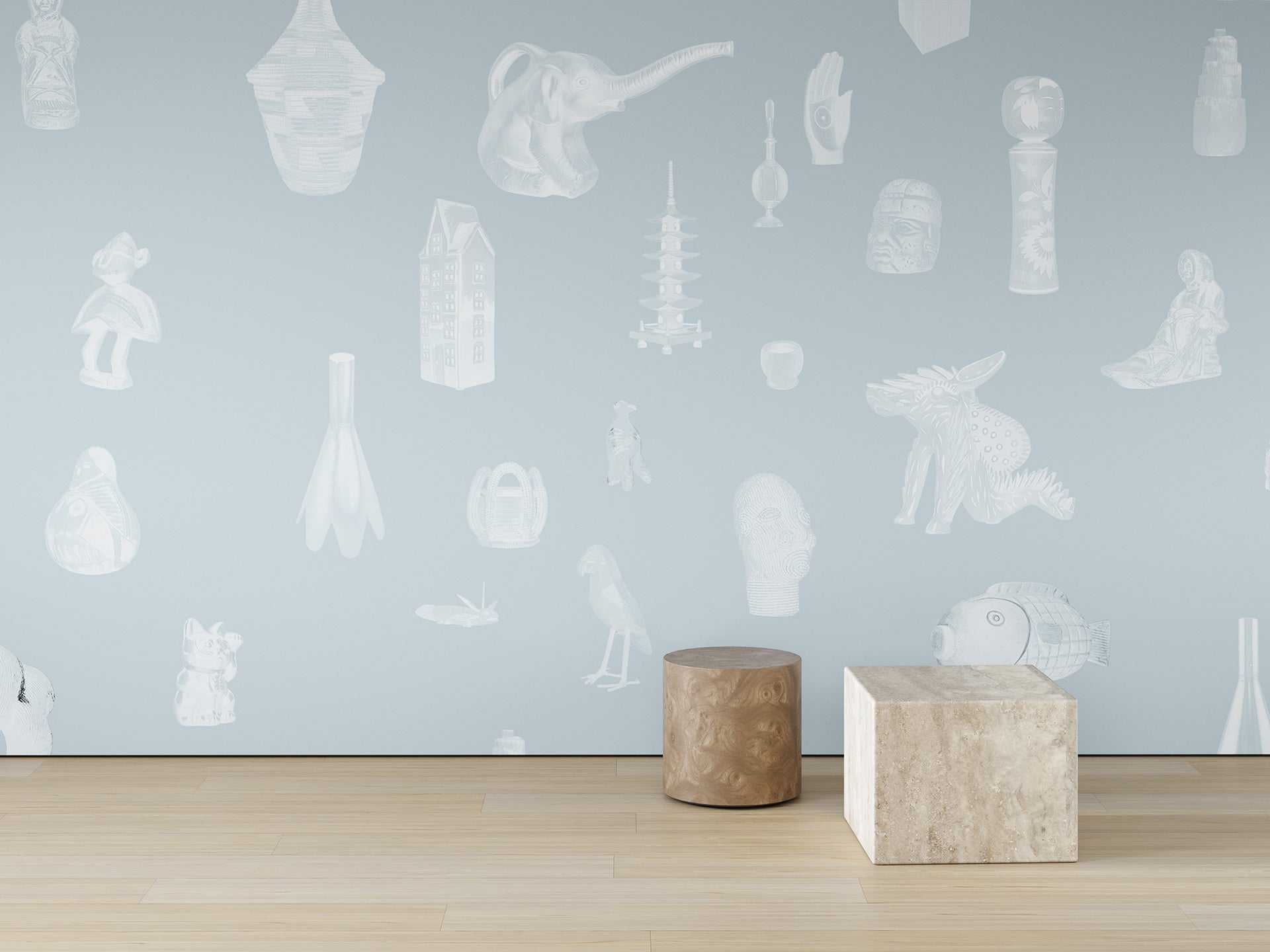 Calico Wallpaper: Particulaire in Nostalgic installed