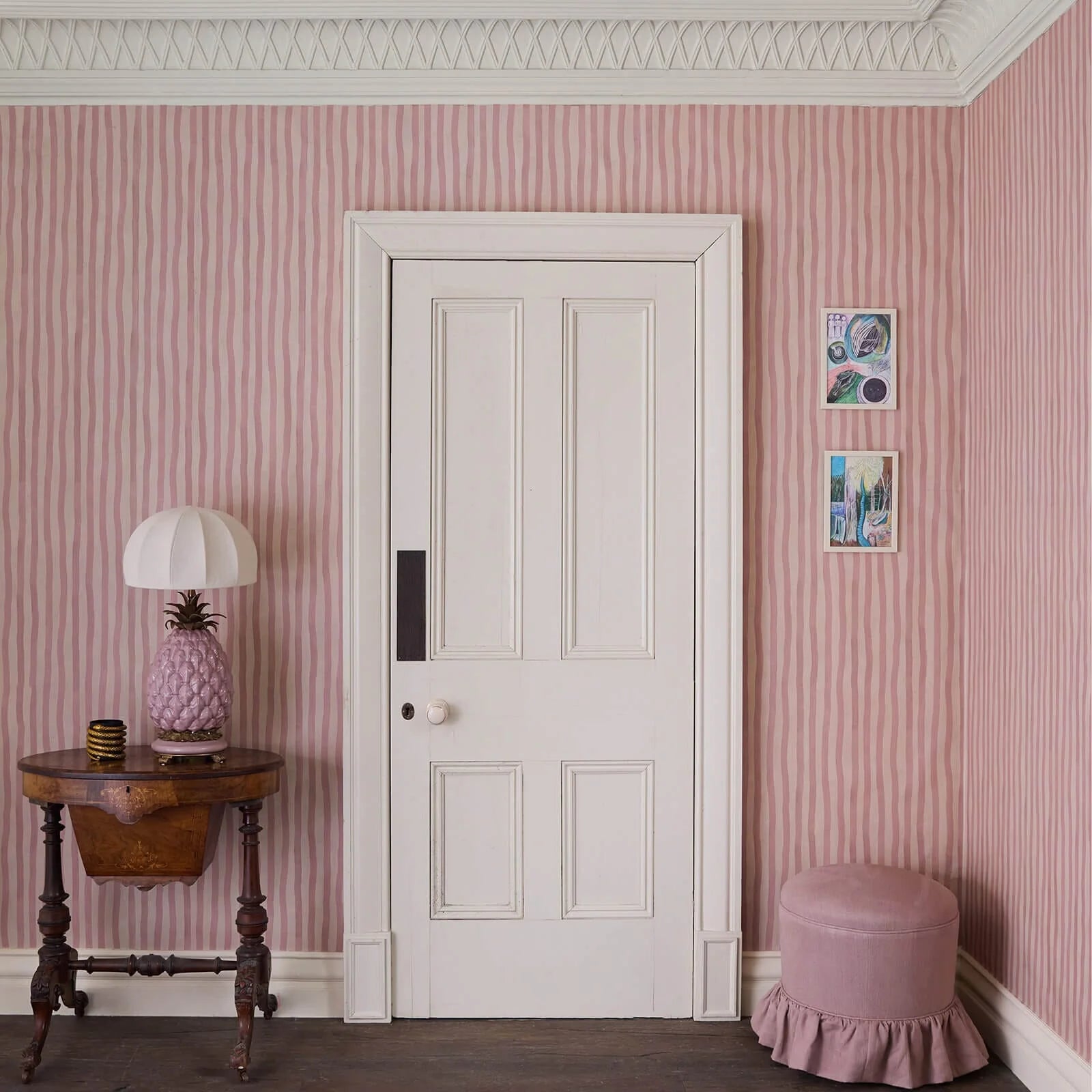  ARTIST'S STRIPE: Sakura & Astrantia (Pink on Peach)