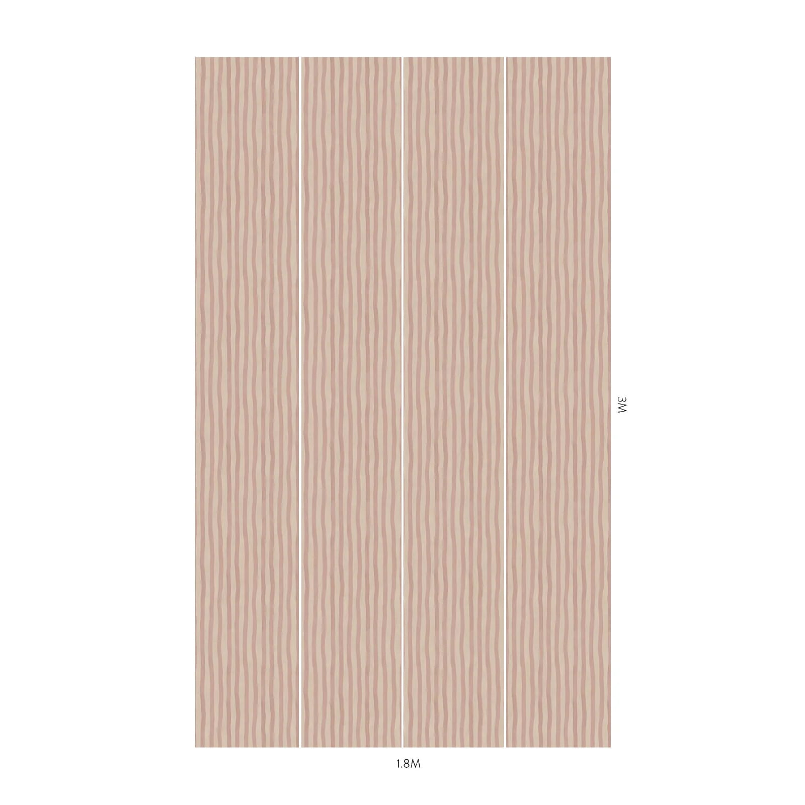  ARTIST'S STRIPE: Sakura & Astrantia (Pink on Peach) 9'10" height
