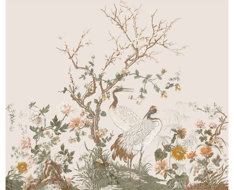 Japanese Cranes Mural