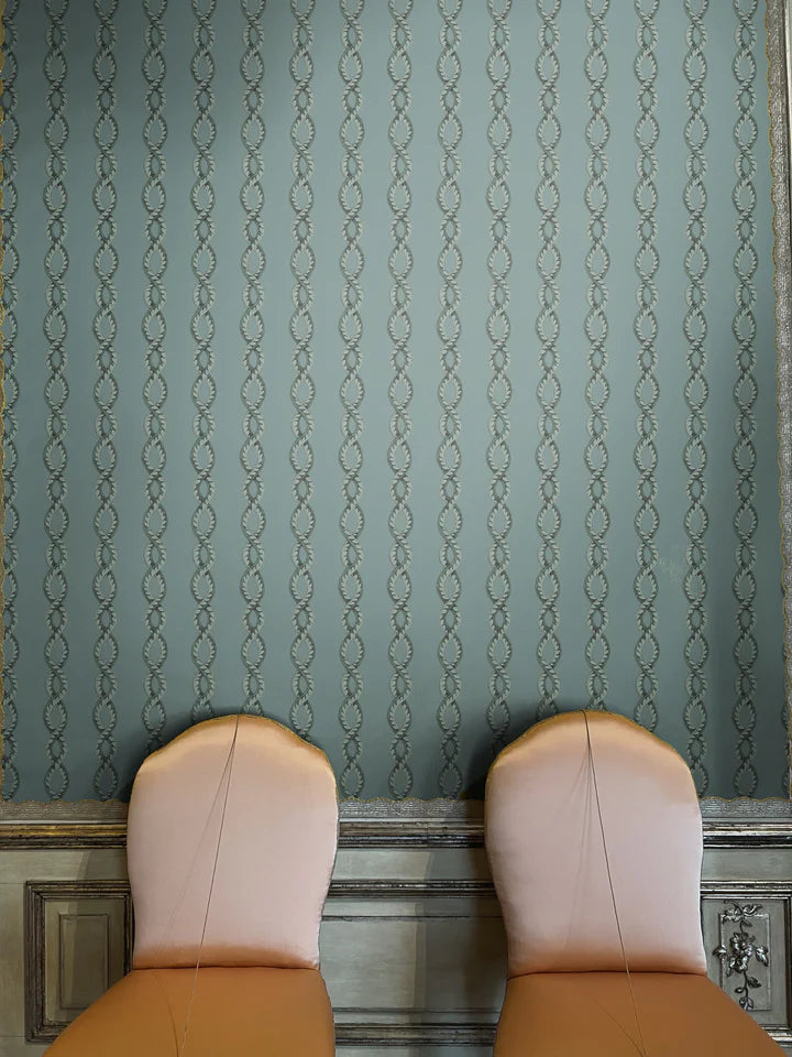 Papier:  Baroque Minimal Wallpaper in Moonlight
