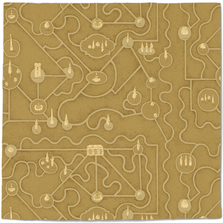 Papier: Labyrinth Wallpaper in Clay
