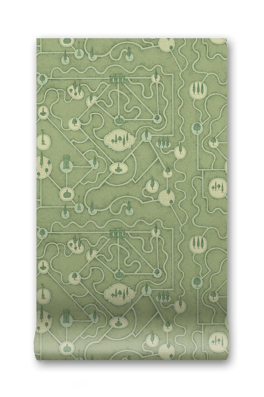 Papier: Labyrinth Wallpaper in Smoke