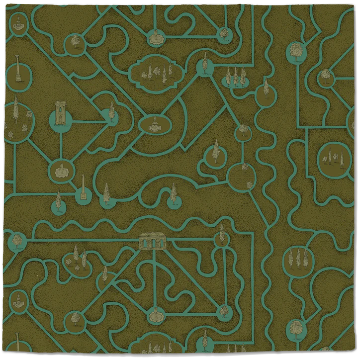 Papier: Labyrinth Wallpaper in Mineral