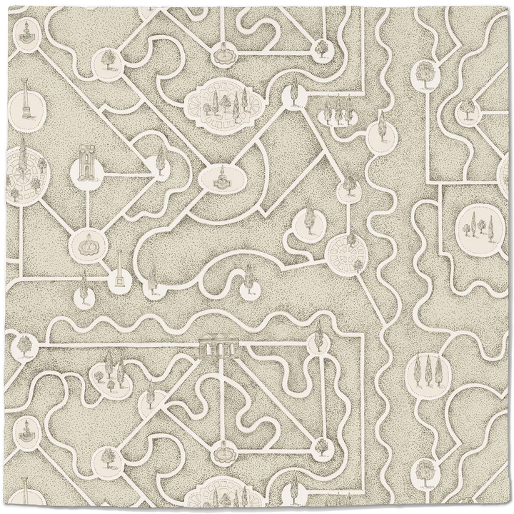 Papier: Labyrinth Wallpaper in Neutral
