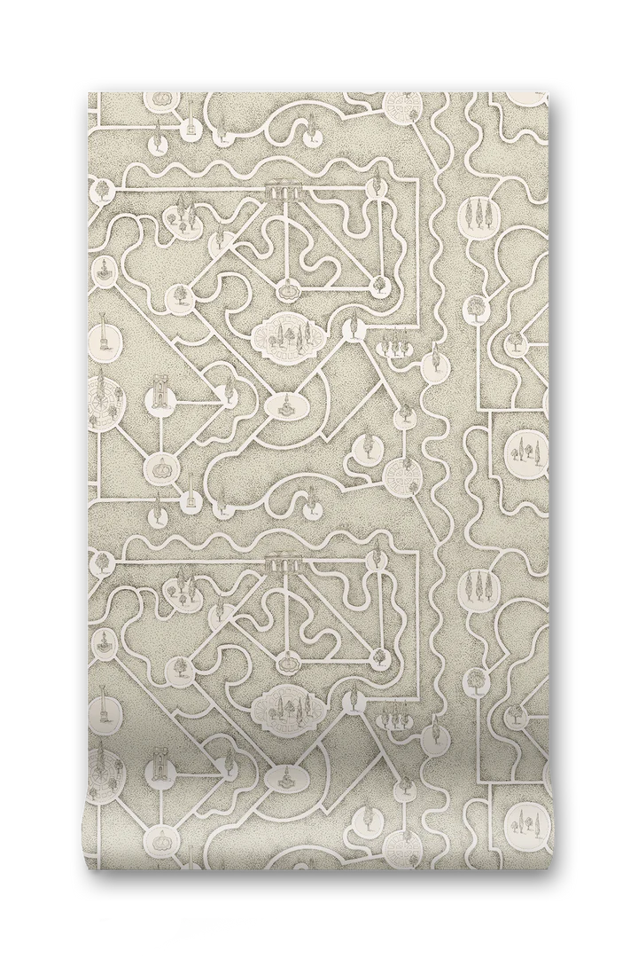 Papier: Labyrinth Wallpaper in Neutral