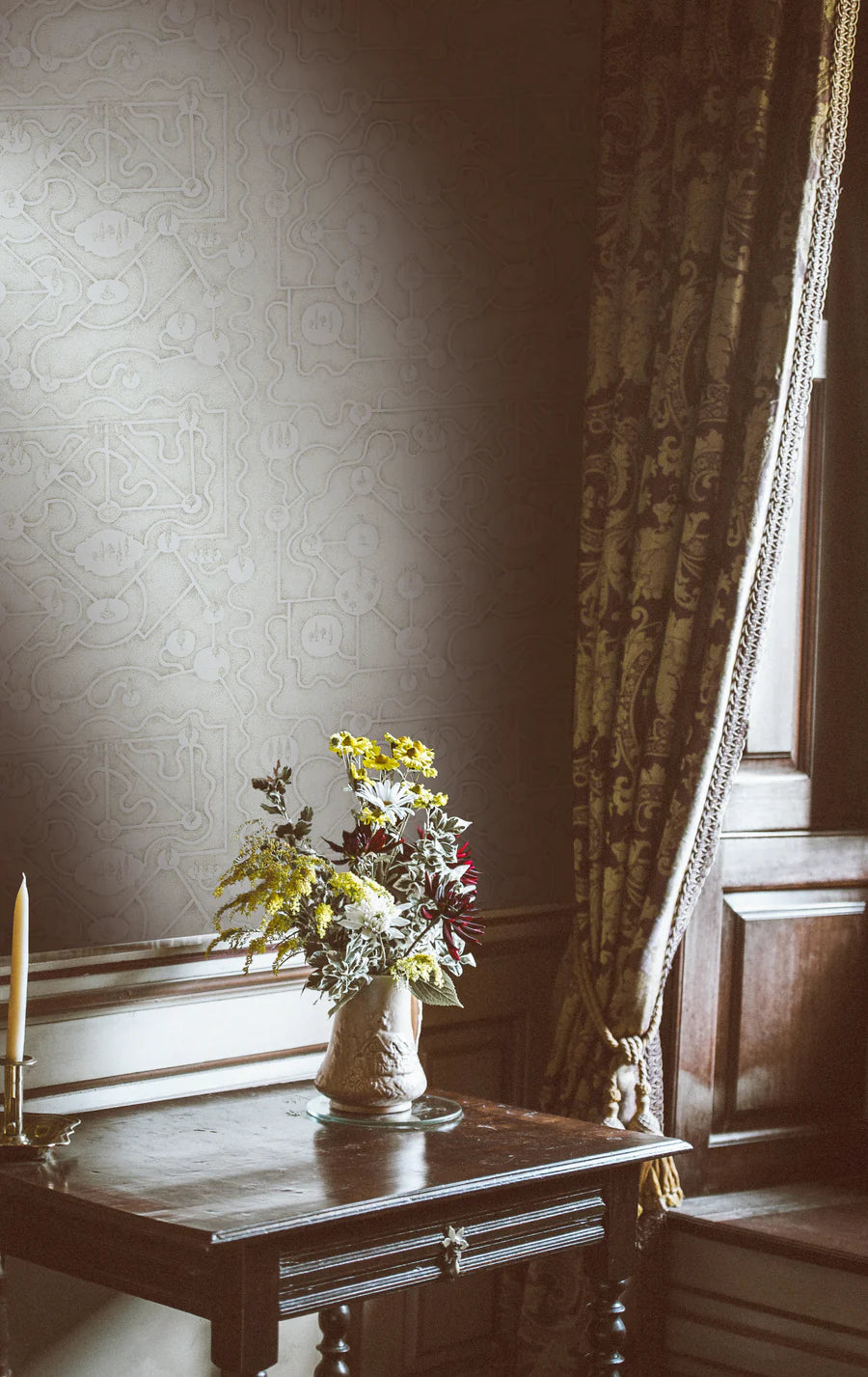 Papier: Labyrinth Wallpaper in Neutral