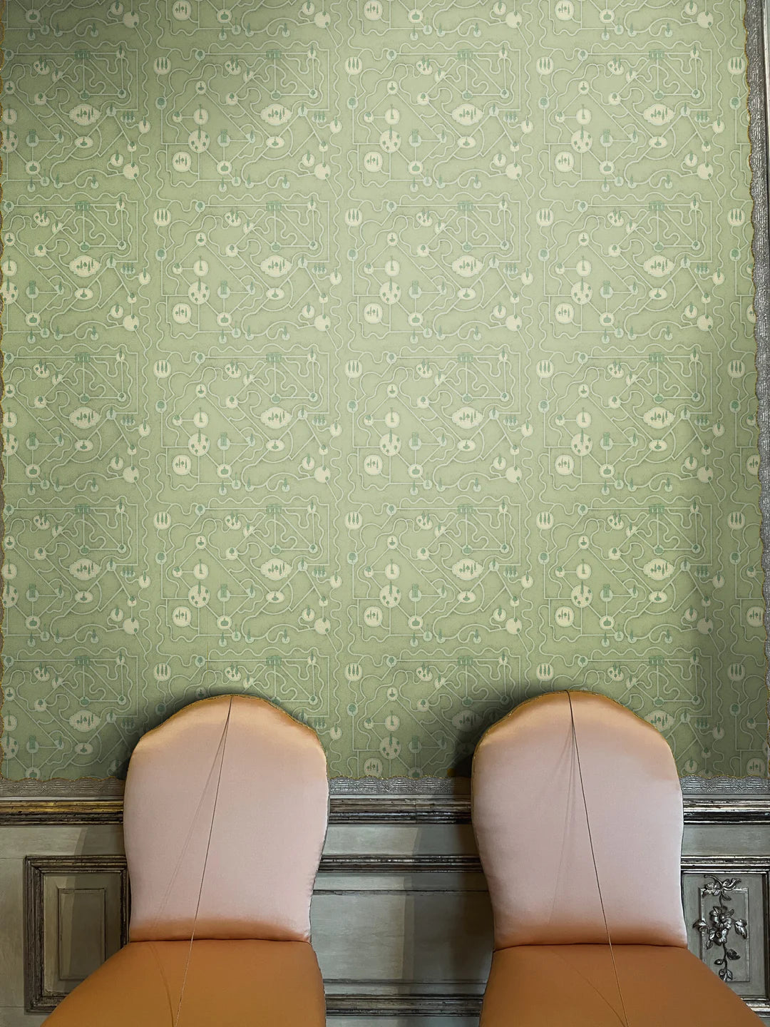 Papier: Labyrinth Wallpaper in Smoke