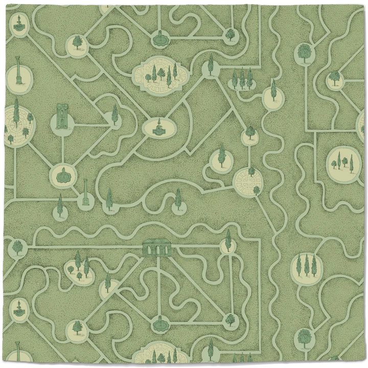 Papier: Labyrinth Wallpaper in Smoke