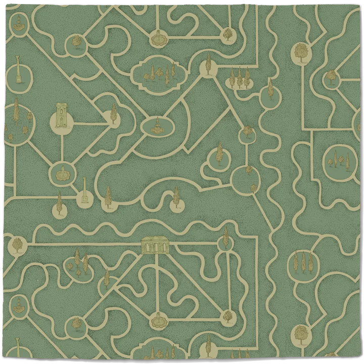 Papier: Labyrinth Wallpaper in Teal