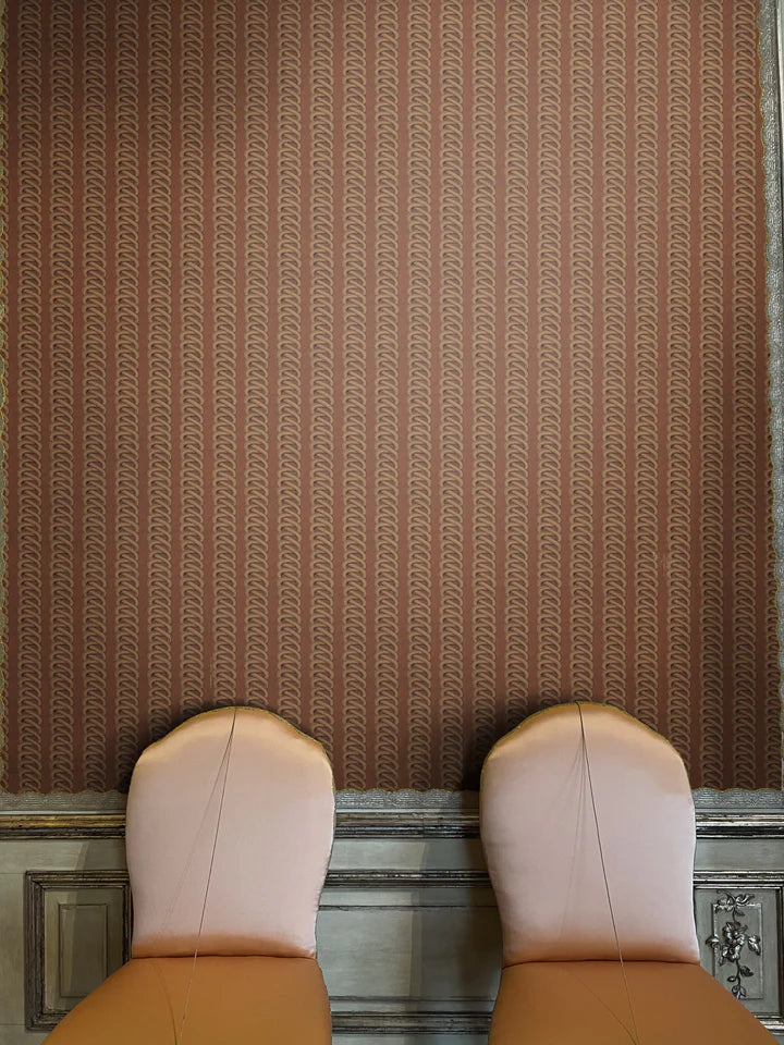 Papier: Links Wallpaper in Tobacco