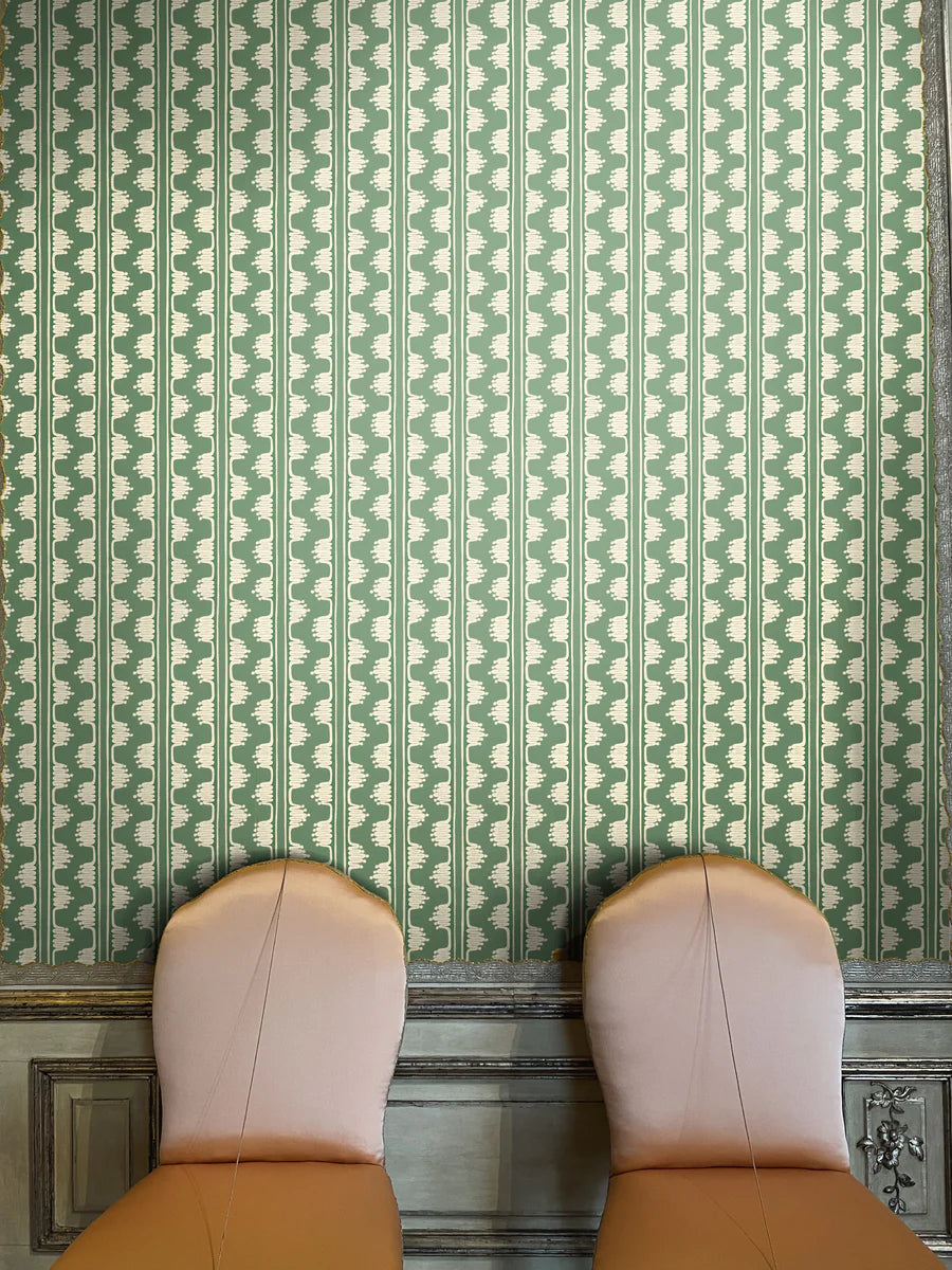 Papier:  Ritz Minimal Wallpaper in Matcha