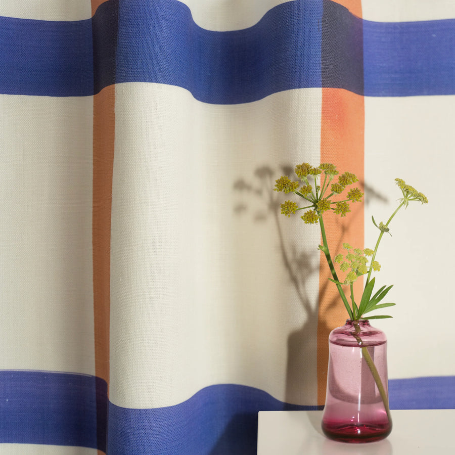 Terracotta and Yves Blue on White