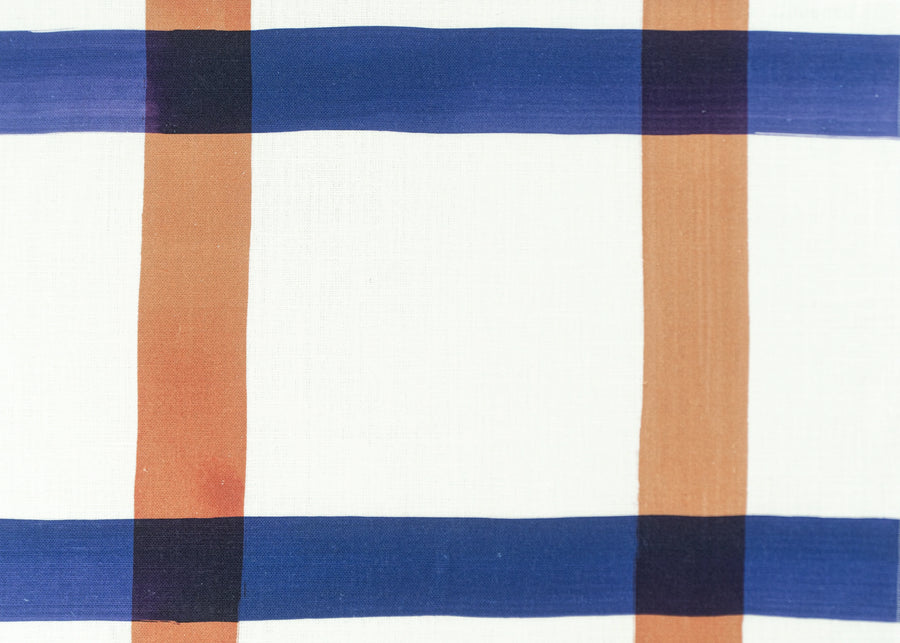 Terracotta and Yves Blue on White