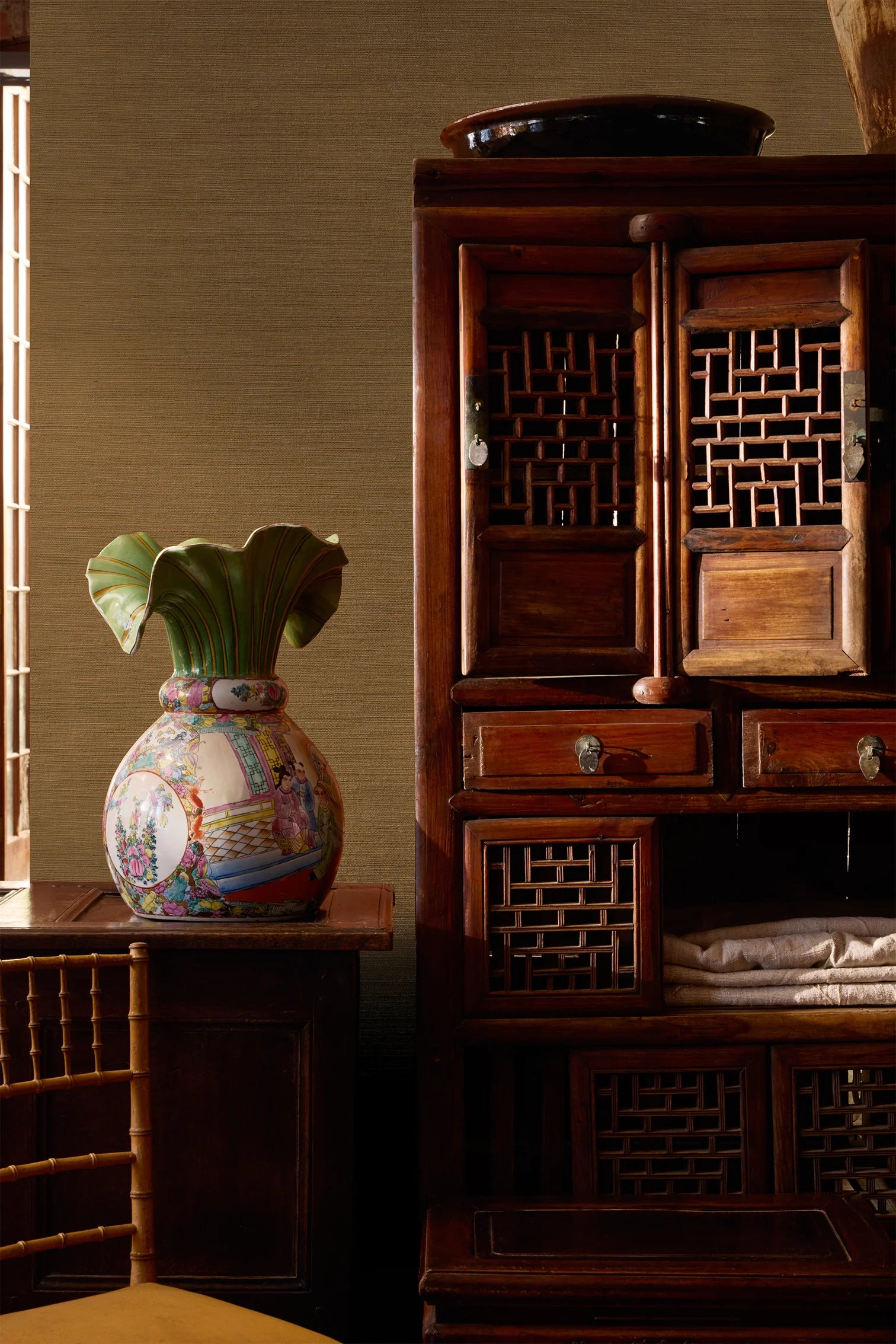 Golden Sun Grasscloth