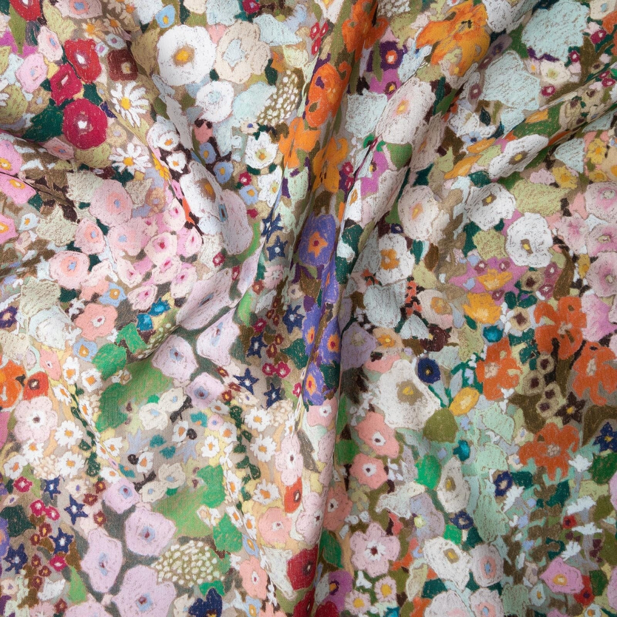 Hollyhocks Outdoor Performance Fabric