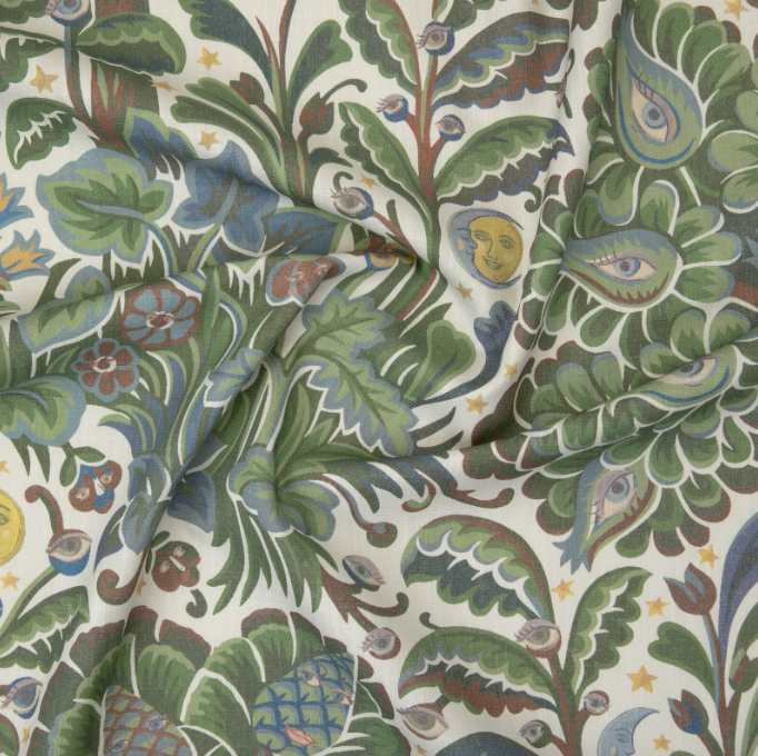 Moon Garden Cotton Linen Fabric