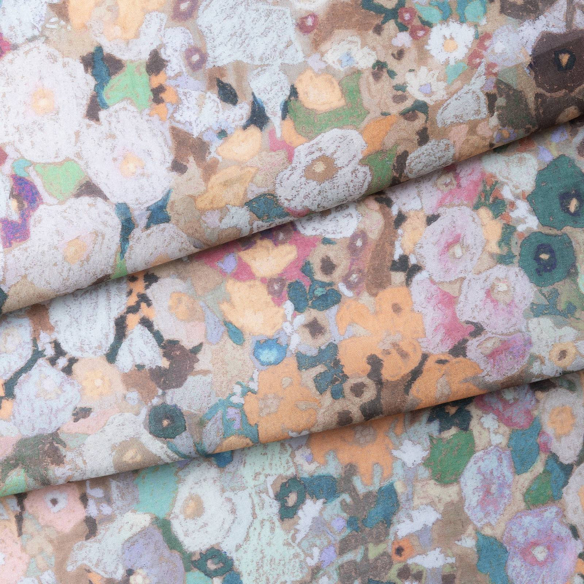 Hollyhocks Sheer Fabric