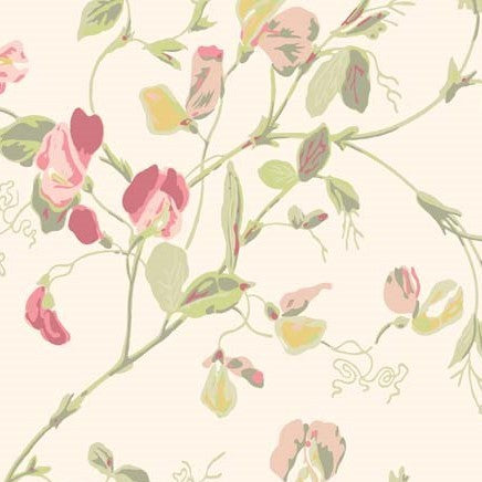 Pink & Green on Cream