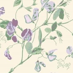 Purple & Green on Cream