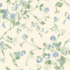 Blue & Green on Cream