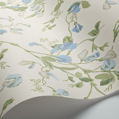 Blue & Green on Cream