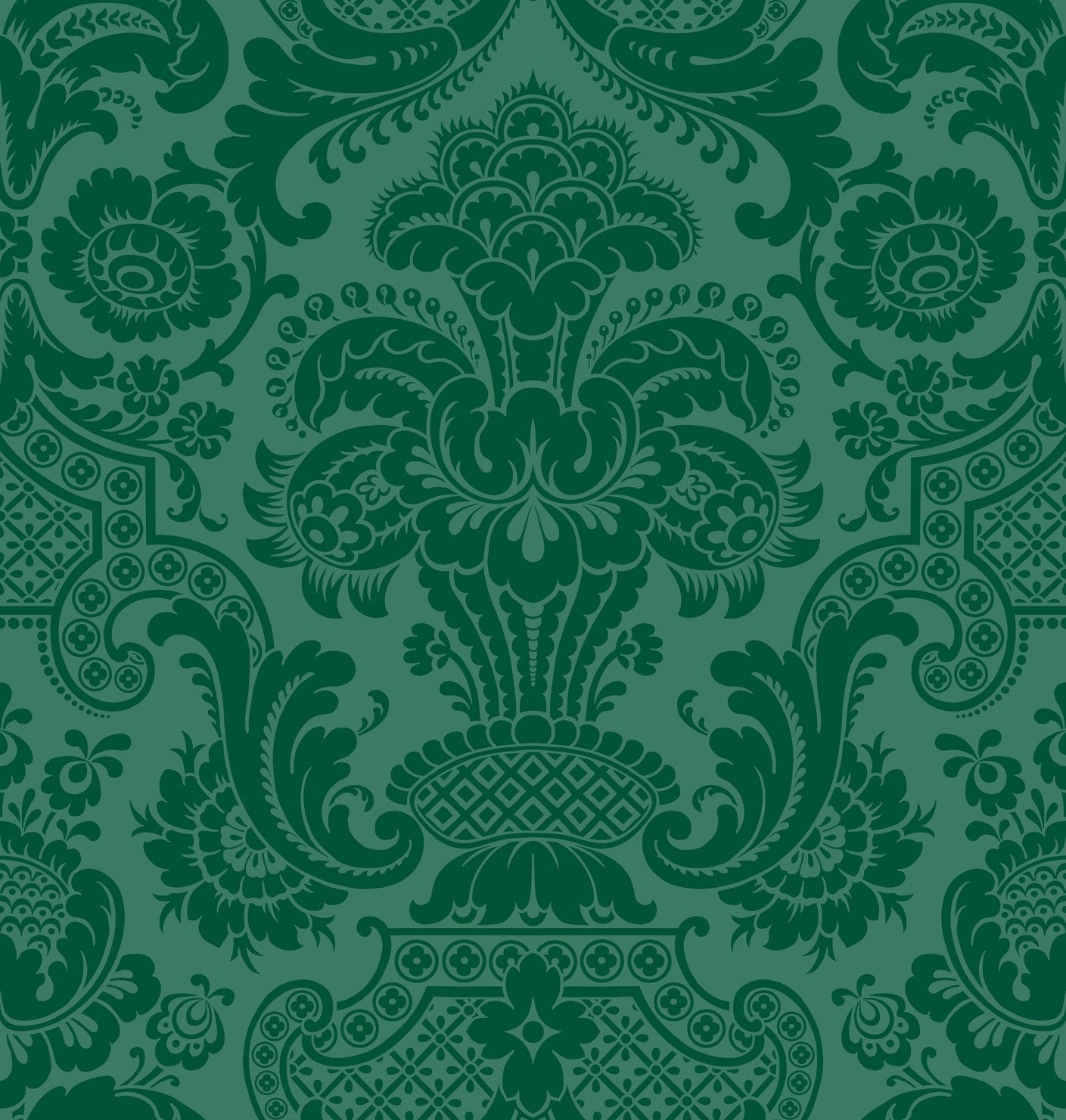 Flocked Green on Light Green