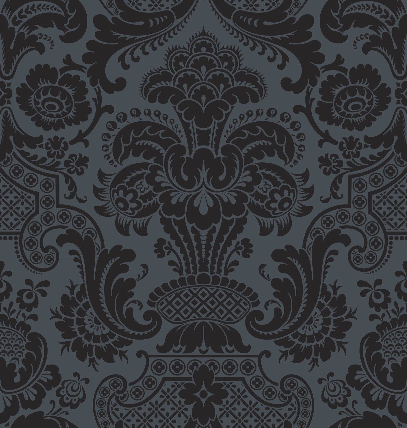 Flocked Black on Grey