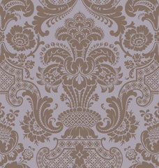 Flocked Taupe on Lilac