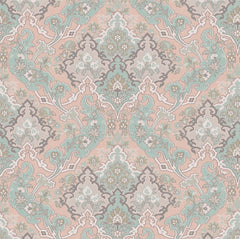 Dusty Pink/Pale Teal & Light Grey