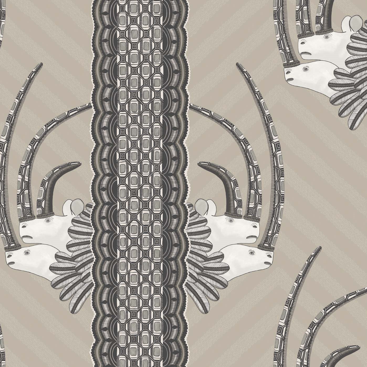 White & Grey on Taupe
