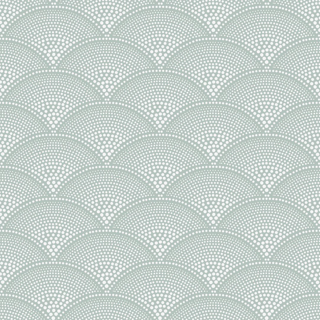 White on Seafoam Green