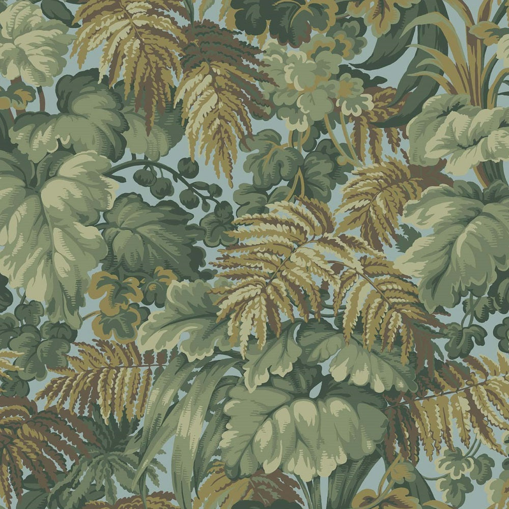 Sky Blue/Ochre/Shades of Green